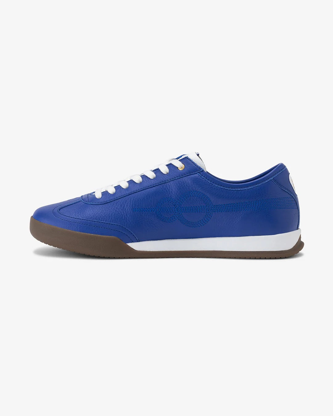 Woxxel Men's Premium Royal Blue Leather Casual Sneakers | Lightweight Lace-Up Fashion Shoes | Comfortable Everyday Footwear