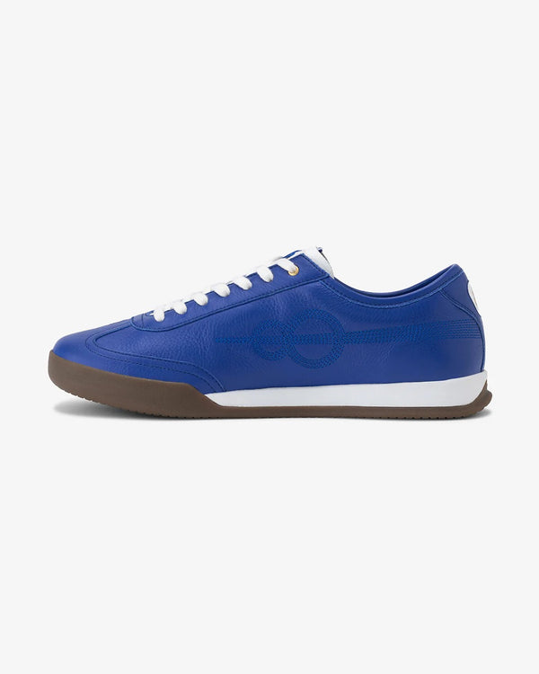 Woxxel Men's Premium Royal Blue Leather Casual Sneakers | Lightweight Lace-Up Fashion Shoes | Comfortable Everyday Footwear