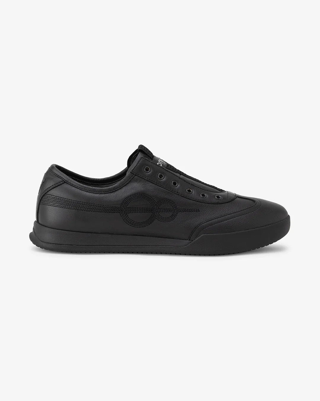 Woxxel Men's Premium Black Leather Slip-On Casual Sneakers | Lightweight Comfort Everyday Fashion Shoes