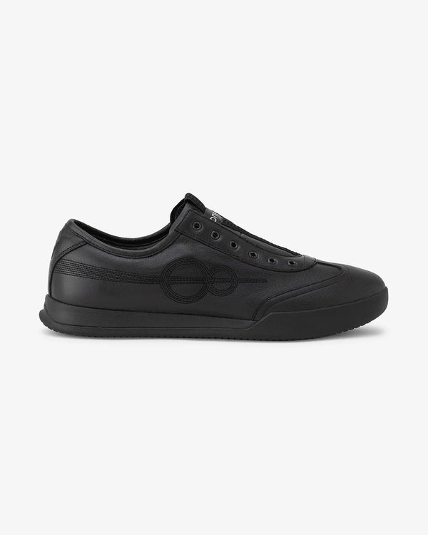 Woxxel Men's Premium Black Leather Slip-On Casual Sneakers | Lightweight Comfort Everyday Fashion Shoes