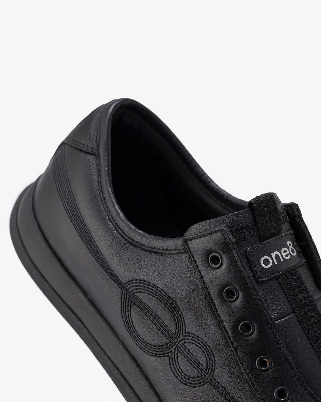 Woxxel Men's Premium Black Leather Slip-On Casual Sneakers | Lightweight Comfort Everyday Fashion Shoes