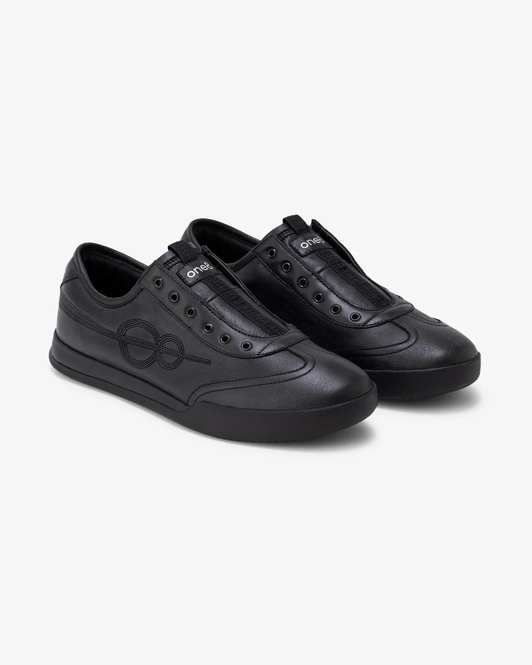 Woxxel Men's Premium Black Leather Slip-On Casual Sneakers | Lightweight Comfort Everyday Fashion Shoes