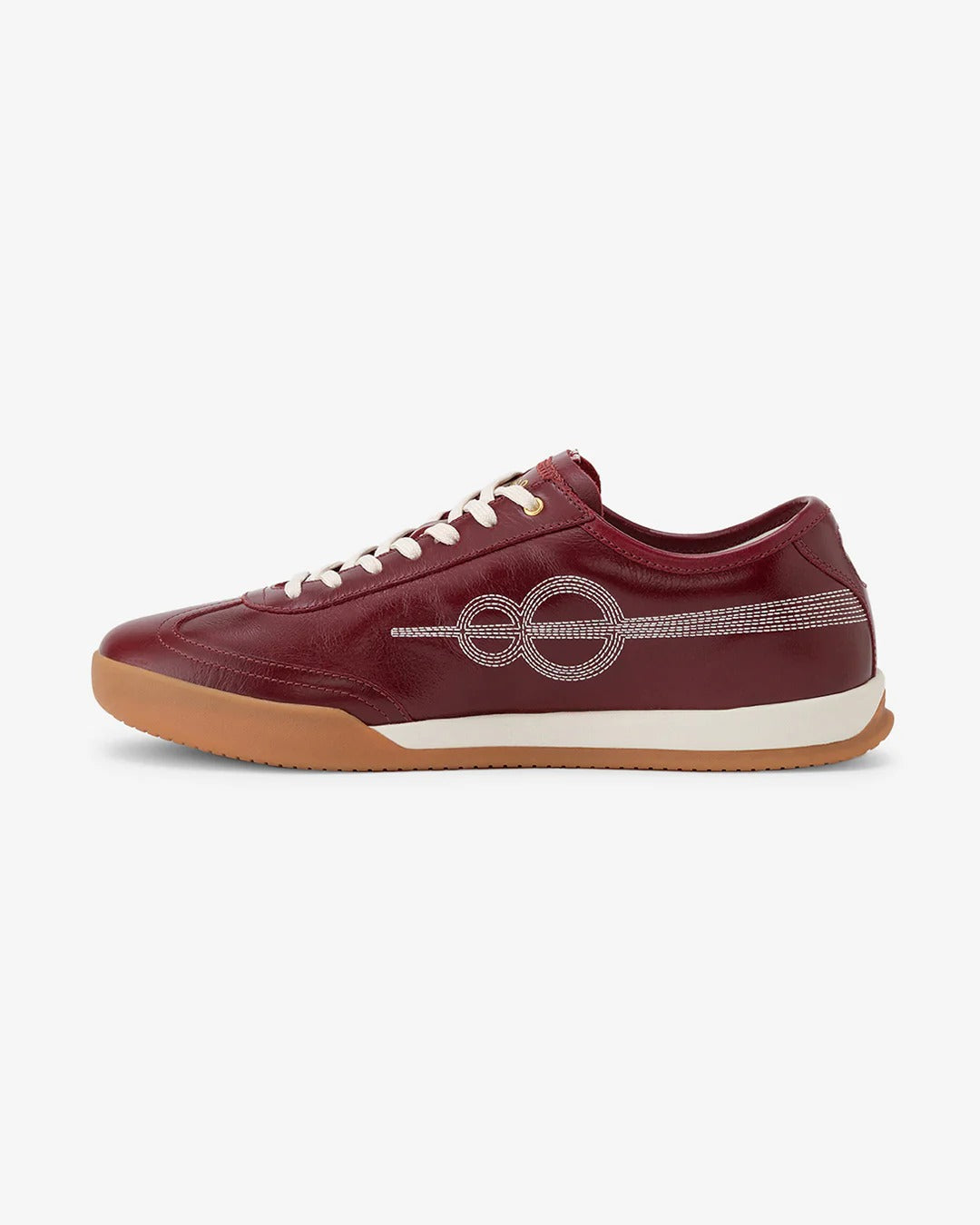Woxxel Men's Premium Burgundy Leather Casual Sneakers | Lightweight Lace-Up Fashion Shoes | Comfortable Everyday Footwear