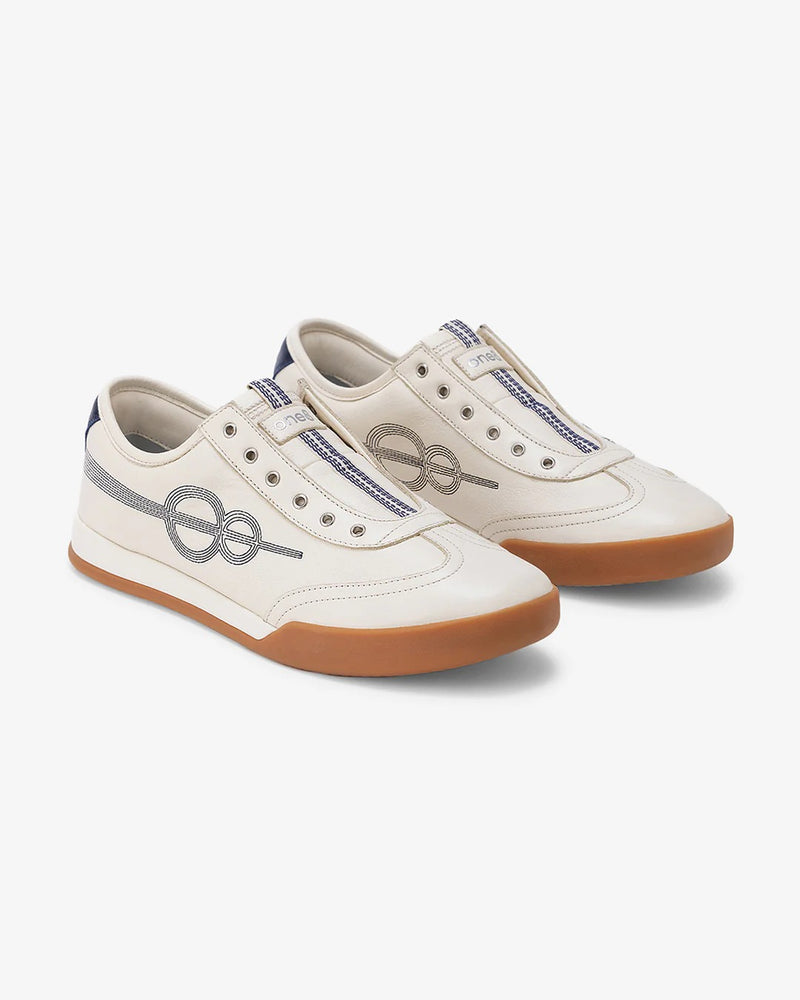 Woxxel Men's Premium Off-White Leather Slip-On Casual Sneakers with Gum Sole | Lightweight Comfortable Everyday Fashion Shoes