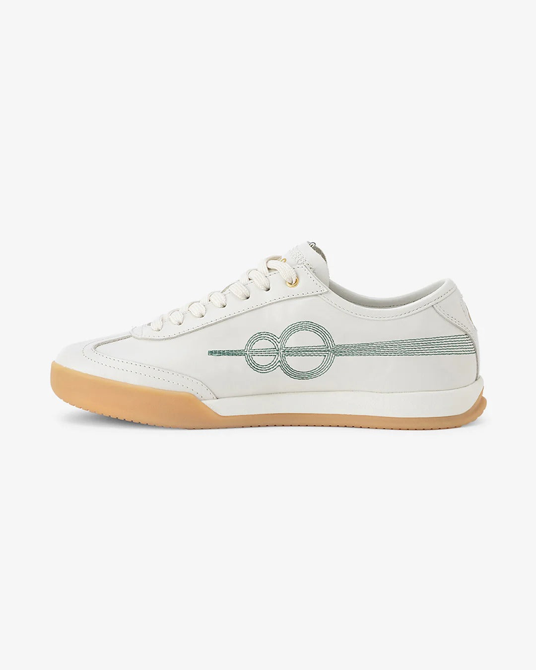 Woxxel Men's Premium White Leather Casual Sneakers with Gum Sole | Lightweight Lace-Up Fashion Shoes | Comfortable Everyday Footwear