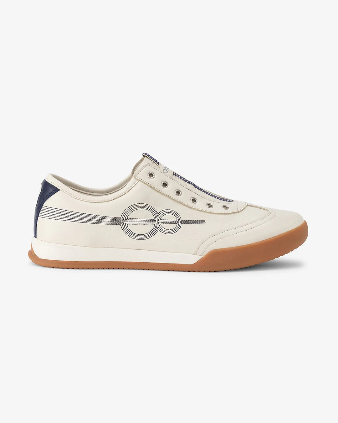 Woxxel Men's Premium Off-White Leather Slip-On Casual Sneakers with Gum Sole | Lightweight Comfortable Everyday Fashion Shoes