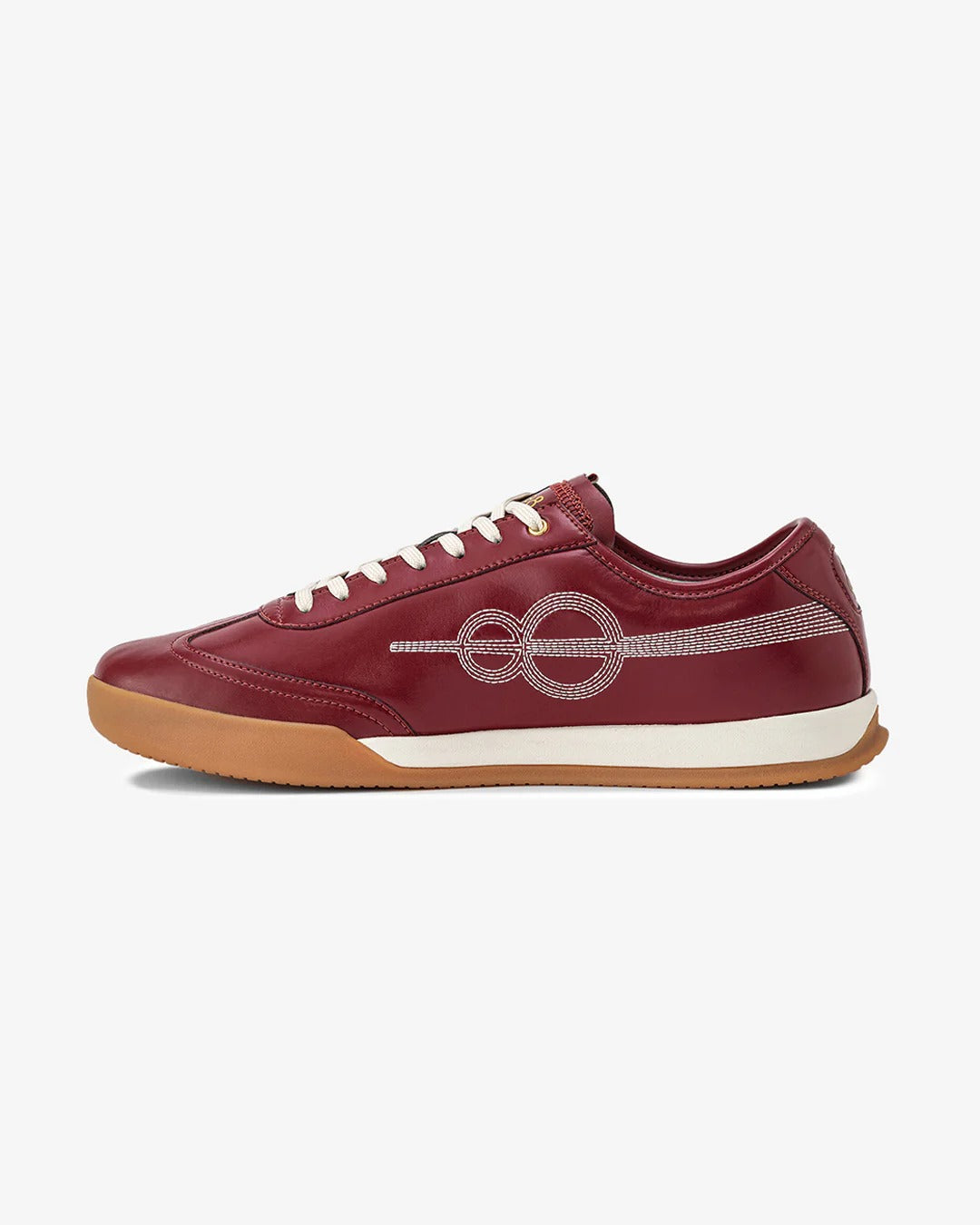Woxxel Men's Premium Burgundy Leather Casual Sneakers with Gum Sole | Lightweight Lace-Up Fashion Shoes | Comfortable Everyday Footwear