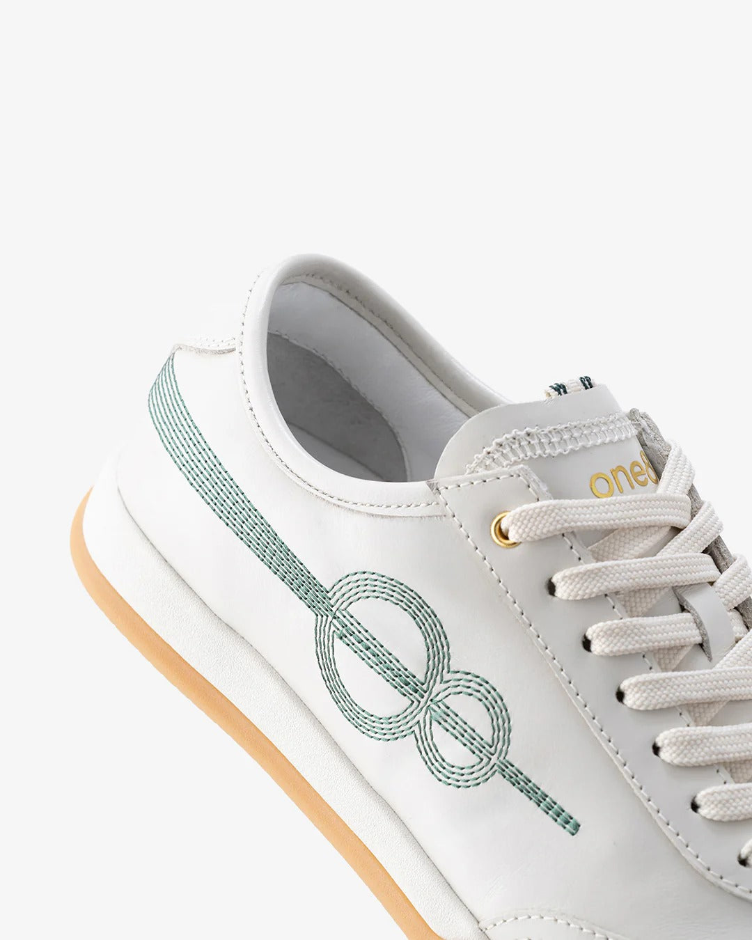 Woxxel Men's Premium White Leather Casual Sneakers with Gum Sole | Lightweight Lace-Up Fashion Shoes | Comfortable Everyday Footwear