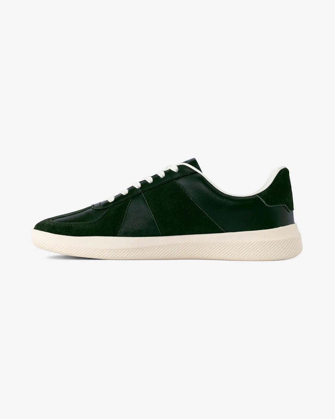 Woxxel Men's Premium Black Leather & Suede Casual Sneakers with Off-White Sole | Lightweight Lace-Up Fashion Shoes | Comfortable Everyday Footwear
