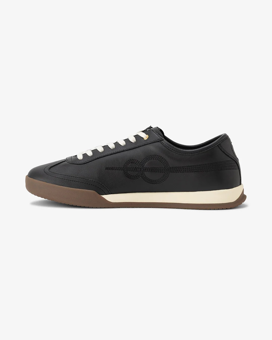 Woxxel Men's Premium Black Leather Casual Sneakers with Gum Sole | Lightweight Lace-Up Fashion Shoes | Comfortable Everyday Footwear