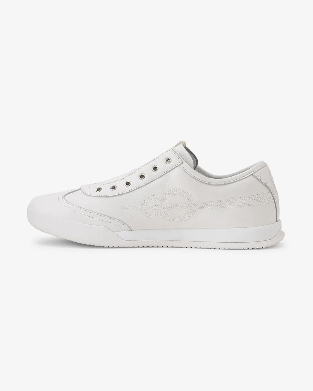 Woxxel Men's Premium White Leather Slip-On Casual Sneakers | Lightweight Comfortable Everyday Fashion Shoes