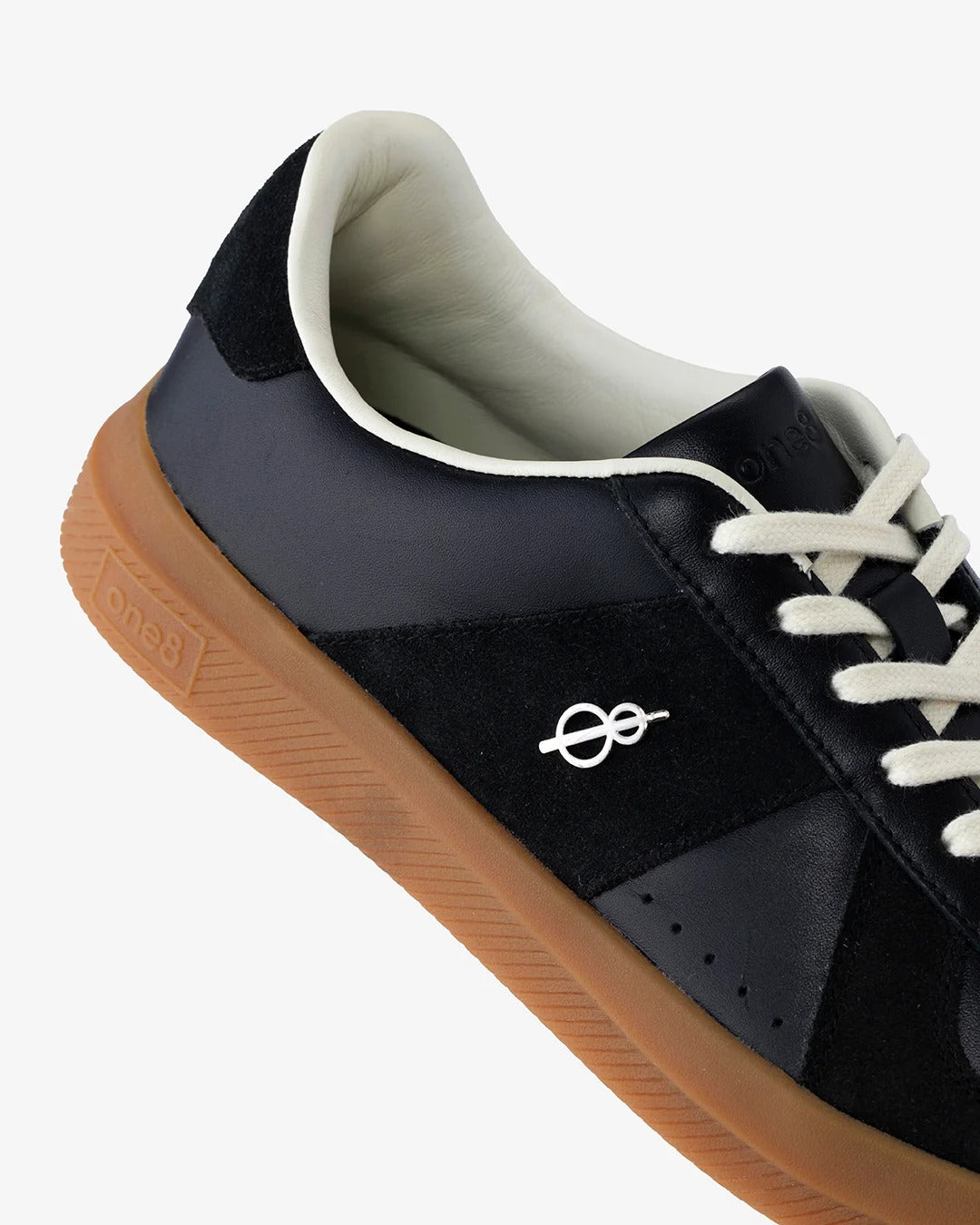 Woxxel Men's Premium Black Leather & Suede Casual Sneakers with Gum Sole | Lightweight Lace-Up Fashion Shoes | Comfortable Everyday Footwear