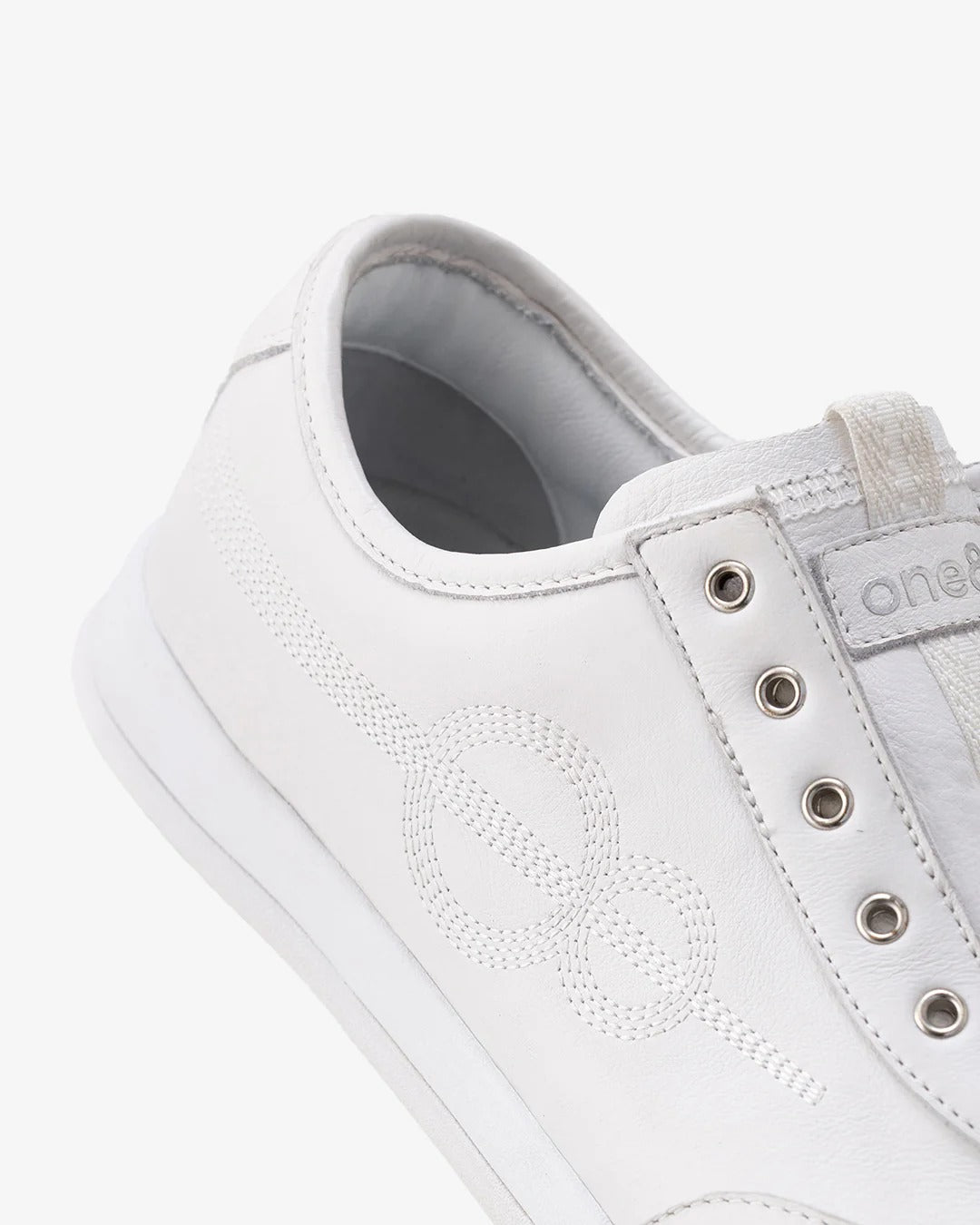 Woxxel Men's Premium White Leather Slip-On Casual Sneakers | Lightweight Comfortable Everyday Fashion Shoes